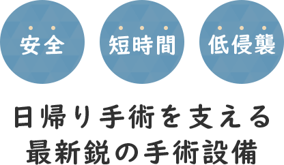 副鼻腔炎の日帰り手術を支える最新鋭の手術設備